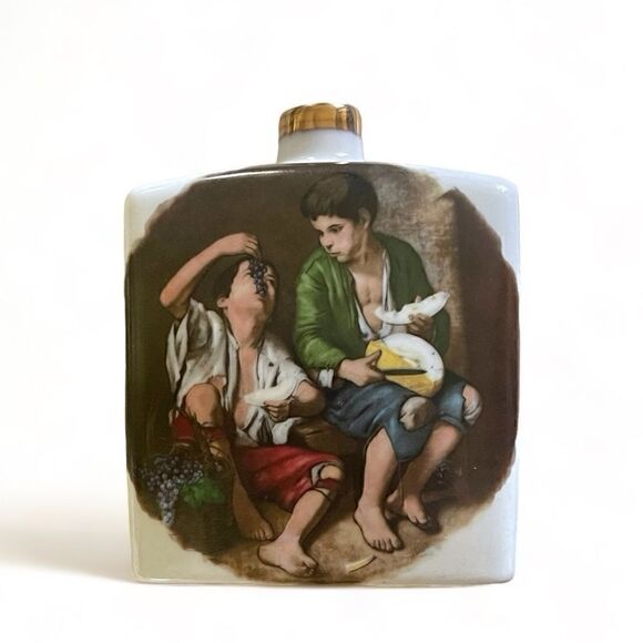 Royal Schwabap Artist Murillo 17th Century Seville Children Scenes Decanter Vase - Picture 2 of 16